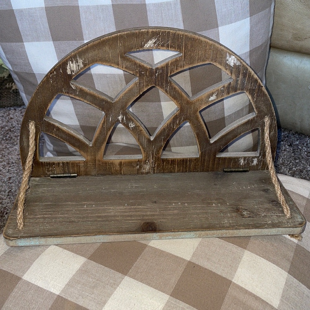 Wooden Small folding shelf.